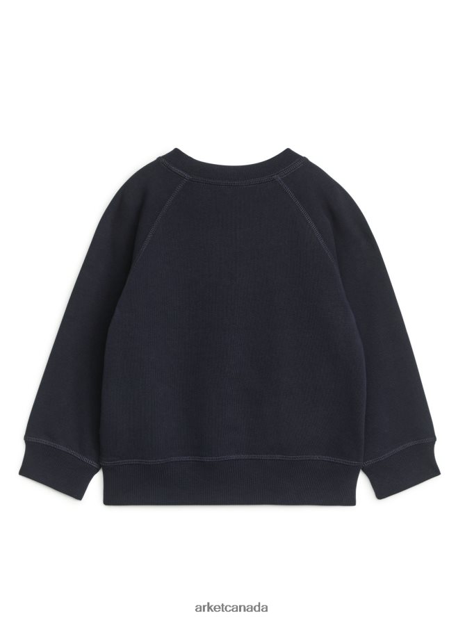 ARKET Clothing 4L826J1533 Dark Blue Crew-Neck Sweatshirt Kids