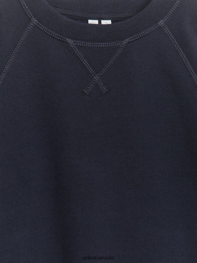 ARKET Clothing 4L826J1533 Dark Blue Crew-Neck Sweatshirt Kids