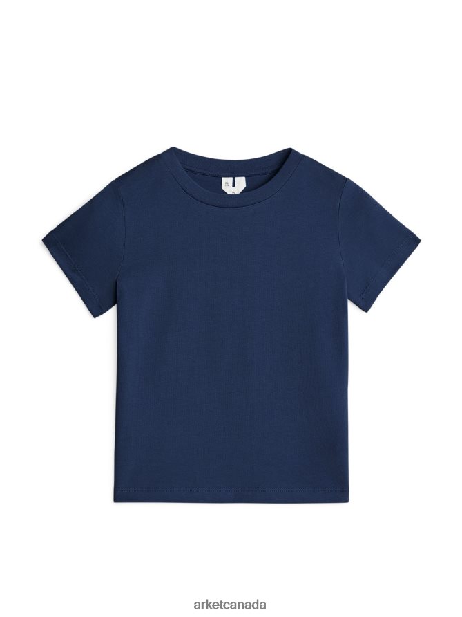 ARKET Clothing 4L826J1534 Blue Crew-Neck T-shirt Kids
