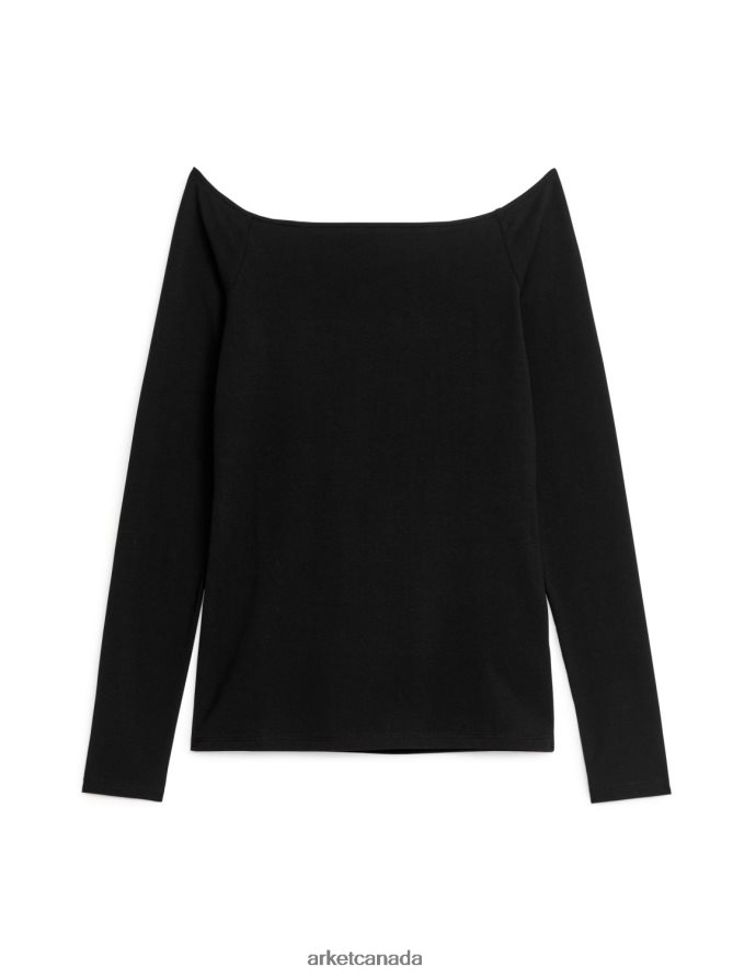ARKET Clothing 4L826J284 Black Off-Shoulder Top Kids