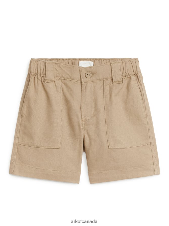 ARKET Clothing 4L826J1536 Beige Cotton Shorts Kids