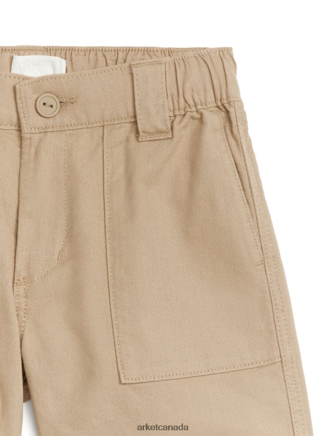 ARKET Clothing 4L826J1536 Beige Cotton Shorts Kids