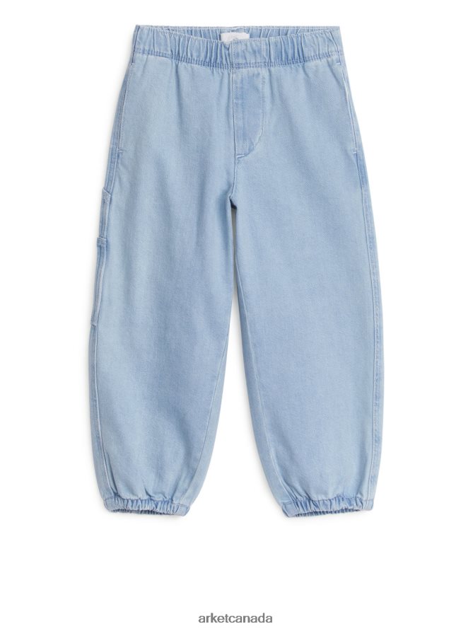 ARKET Clothing 4L826J1569 Blue Utility Denim Trousers Kids