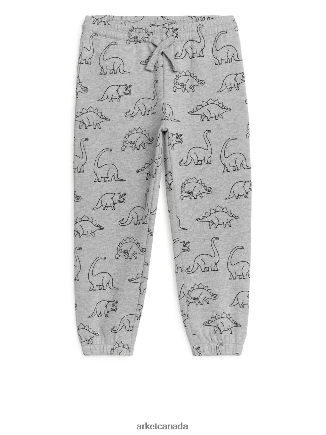 ARKET Clothing 4L826J1571 Grey/Dino French Terry Sweatpants Kids