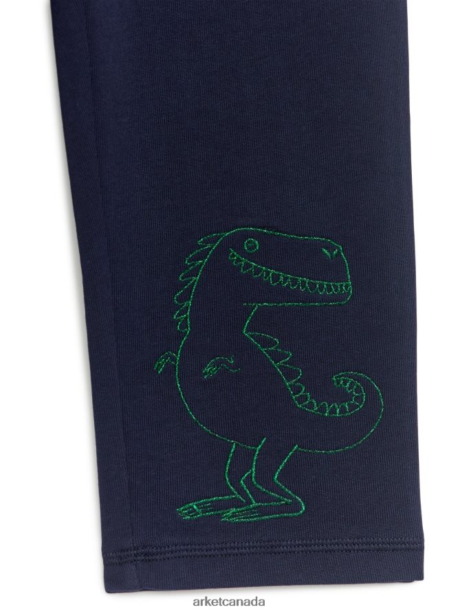 ARKET Clothing 4L826J1574 Dark Blue Embroidered Sweatpants Kids