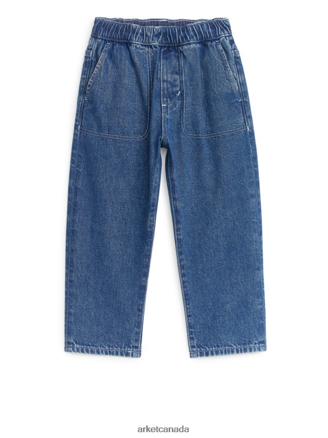 ARKET Clothing 4L826J1577 Blue Relaxed Denim Trousers Kids