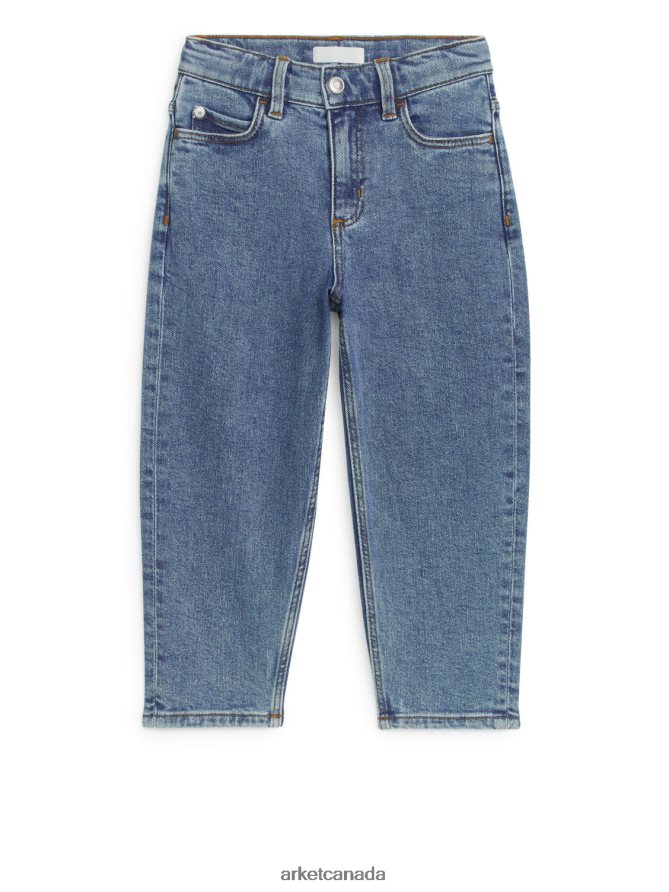 ARKET Clothing 4L826J1583 Washed Blue Tapered Stretch Jeans Kids