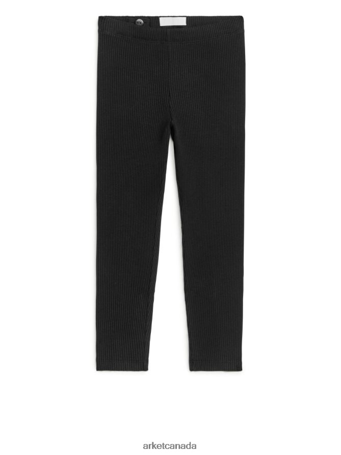 ARKET Clothing 4L826J1589 Black Rib Jersey Leggings Kids