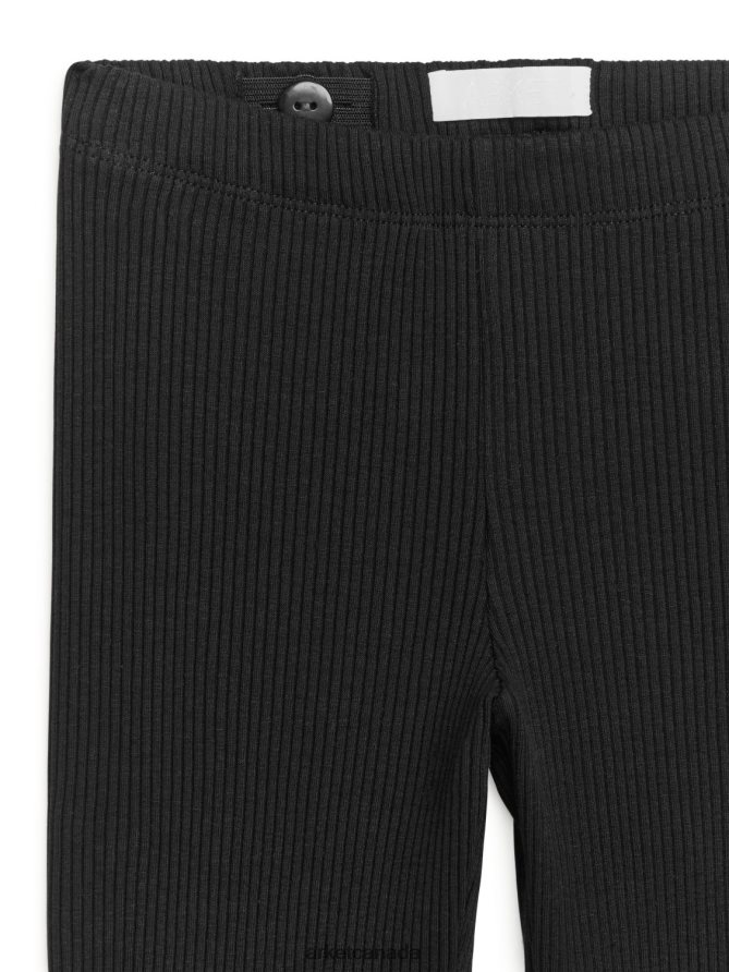 ARKET Clothing 4L826J1589 Black Rib Jersey Leggings Kids