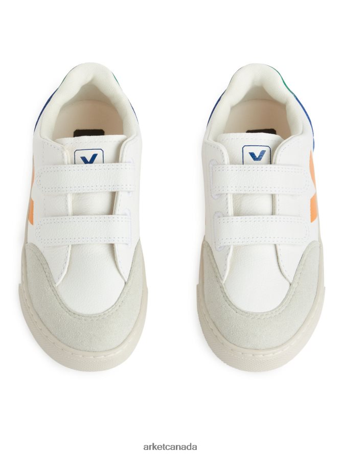 ARKET Footwear 4L826J1409 White/Yellow/Blue Veja V-12 Junior Trainers Kids