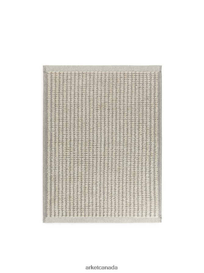 ARKET Homeware 4L826J1345 Beige/Grey Cotton Bath Mat Unisex
