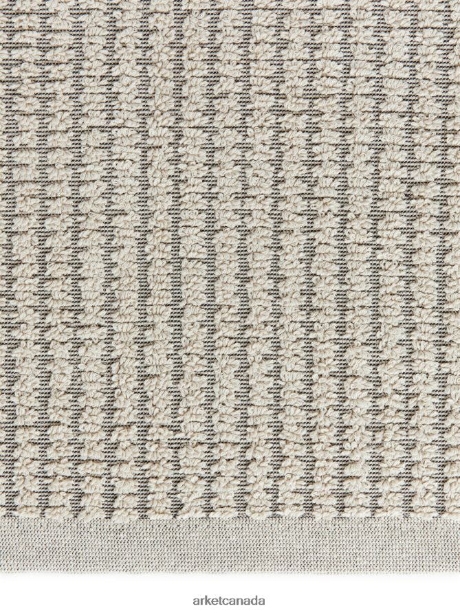 ARKET Homeware 4L826J1345 Beige/Grey Cotton Bath Mat Unisex