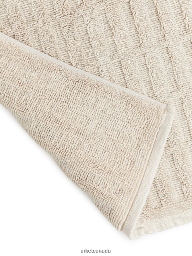 ARKET Homeware 4L826J1351 Beige Cotton Bath Mat Unisex