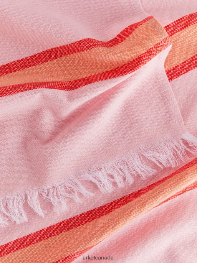 ARKET Homeware 4L826J633 Pink/Yellow Cotton Beach Blanket Unisex