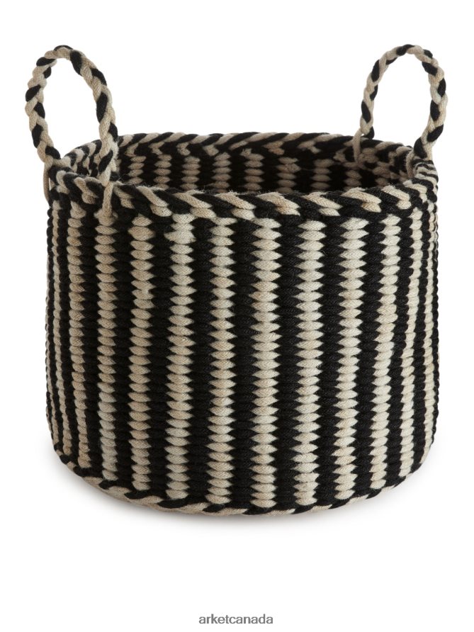 ARKET Homeware 4L826J1355 Beige/Black Storage Basket 41 cm Unisex