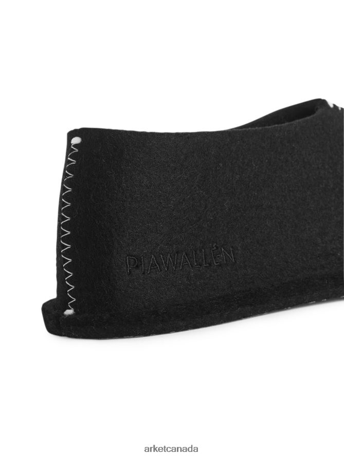 ARKET Homeware 4L826J722 Black Pia Wallen Wool Slippers Unisex