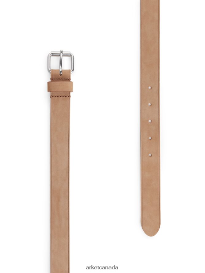 ARKET Accessories 4L826J1329 Beige Nubuck Belt Men