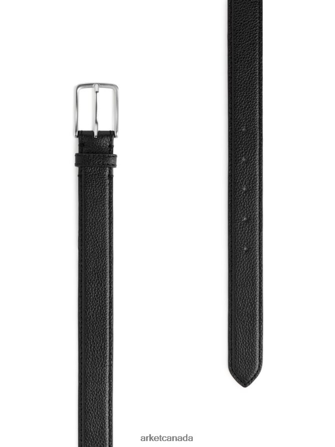 ARKET Accessories 4L826J1334 Black Leather Belt Men