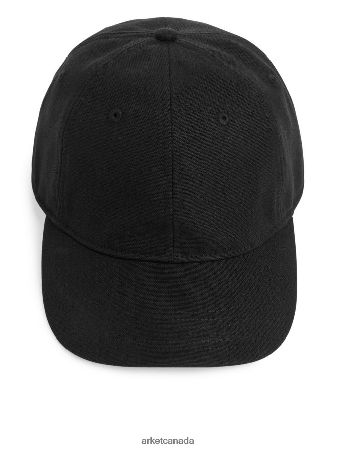 ARKET Accessories 4L826J1298 Black Hemp-Cotton Cap Men