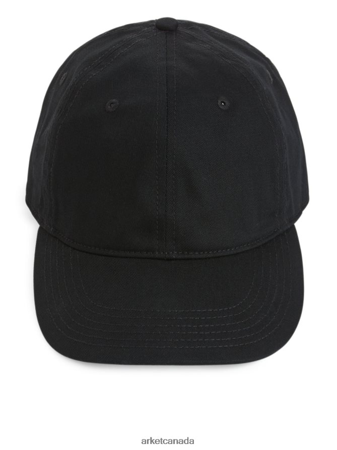 ARKET Accessories 4L826J1300 Black Cotton Twill Cap Men