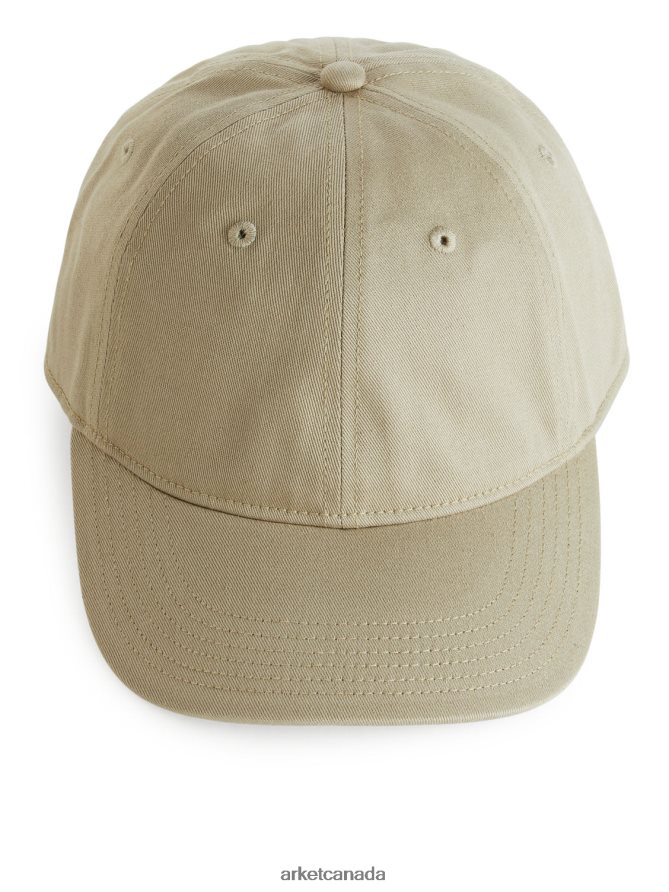 ARKET Accessories 4L826J1304 Beige Cotton Twill Cap Men