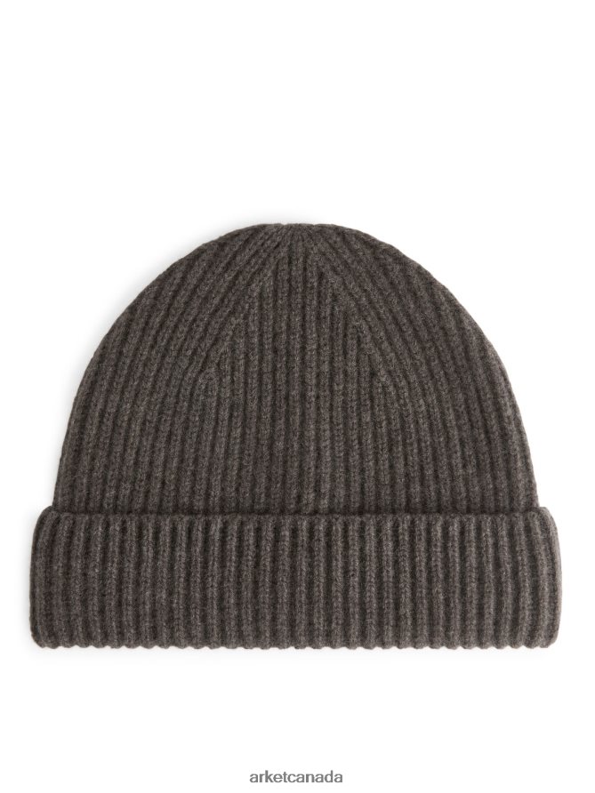 ARKET Accessories 4L826J886 Brown Cashmere Blend Beanie Men