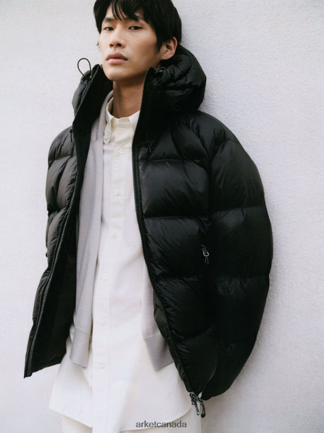 ARKET Clothing 4L826J1170 Black Sporty Down Jacket Men