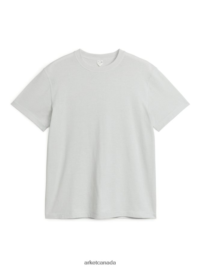 ARKET Clothing 4L826J1198 Light Grey Active Lightweight T-Shirt Men