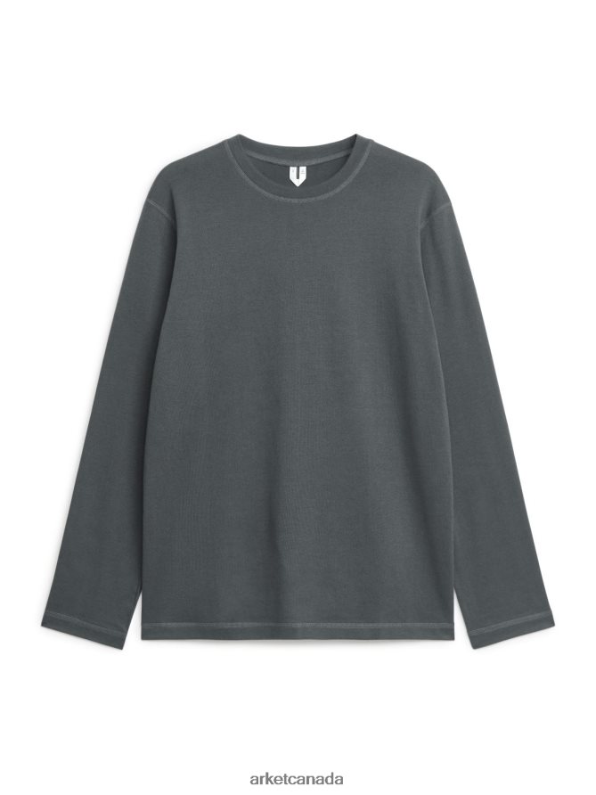 ARKET Clothing 4L826J1201 Dark Grey Active Long-Sleeved Top Men