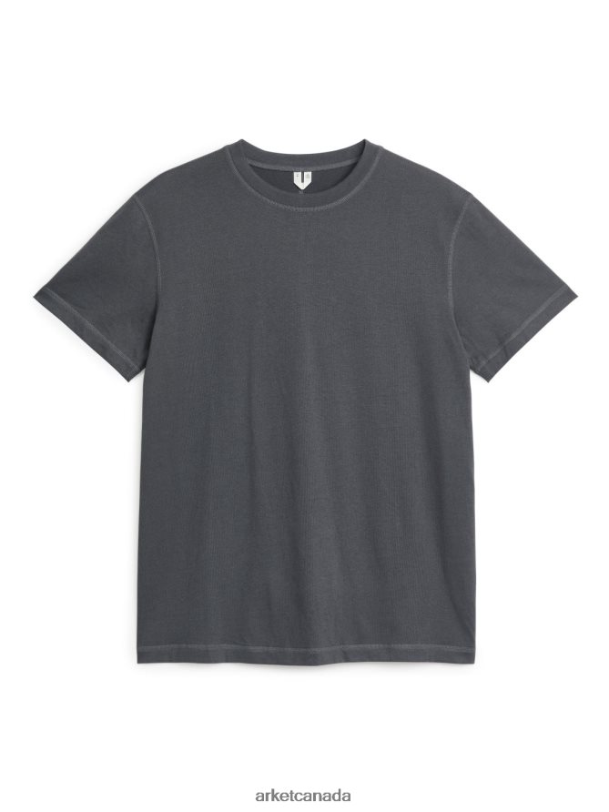 ARKET Clothing 4L826J1209 Dark Grey Active Lightweight T-Shirt Men