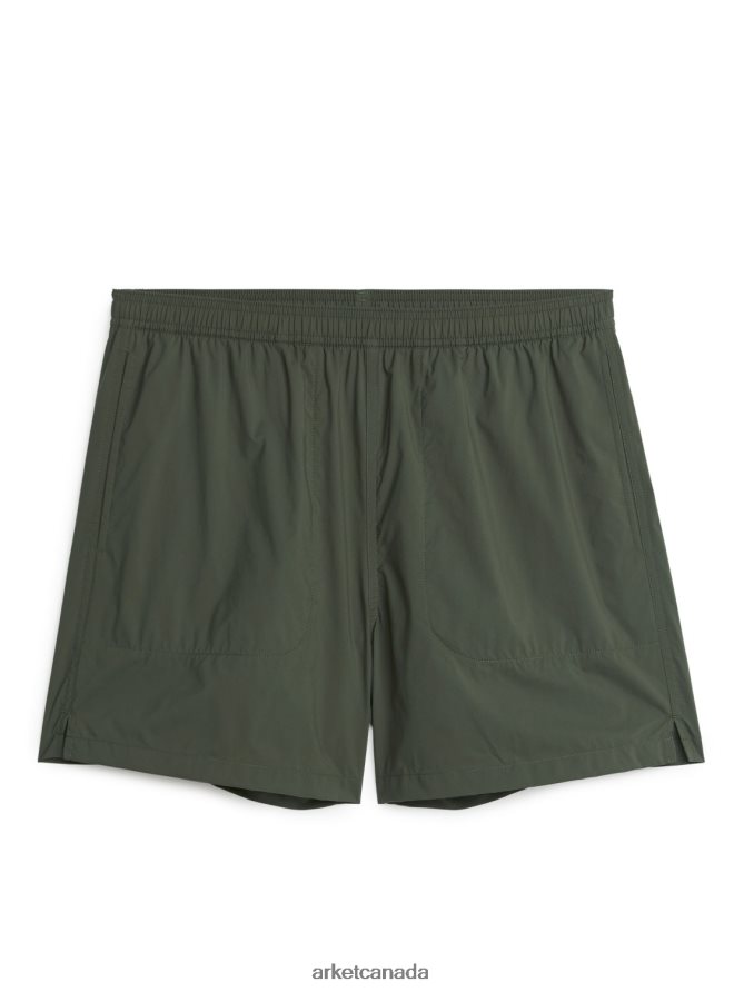 ARKET Clothing 4L826J1213 Dark Green Active Stretch Shorts Men