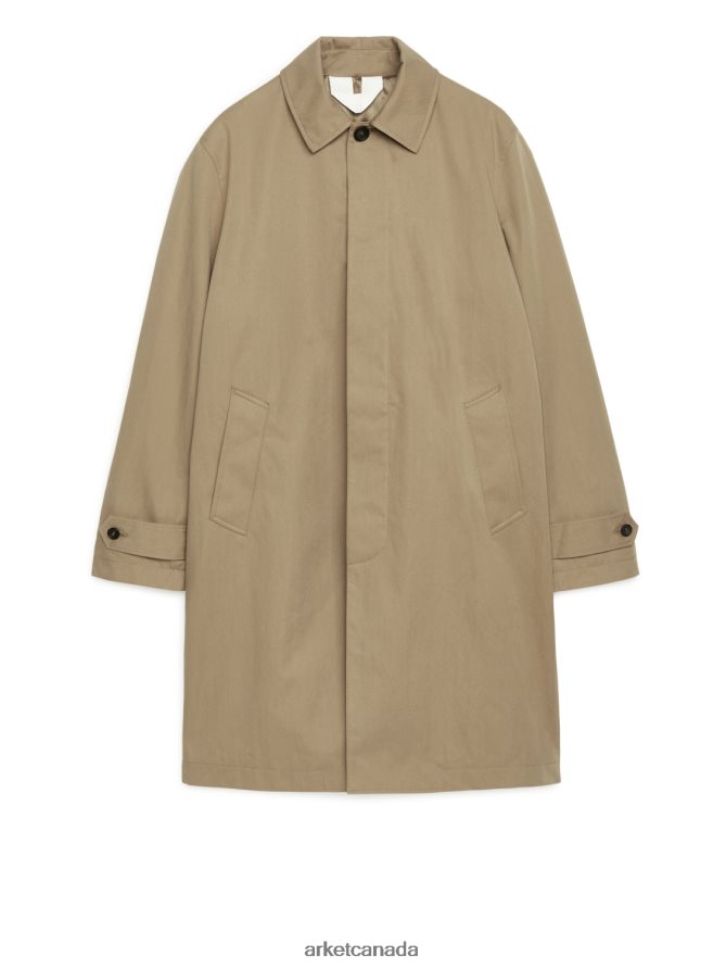 ARKET Clothing 4L826J1158 Beige Mid Length Car Coat Men