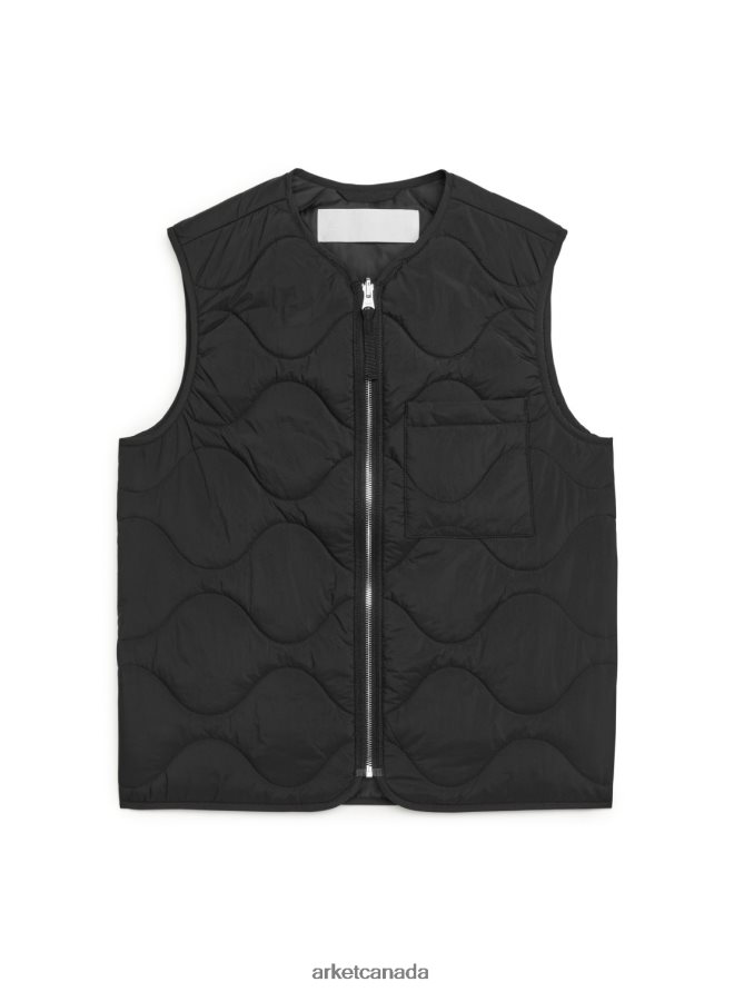 ARKET Clothing 4L826J1160 Black Quilted Liner Vest Men