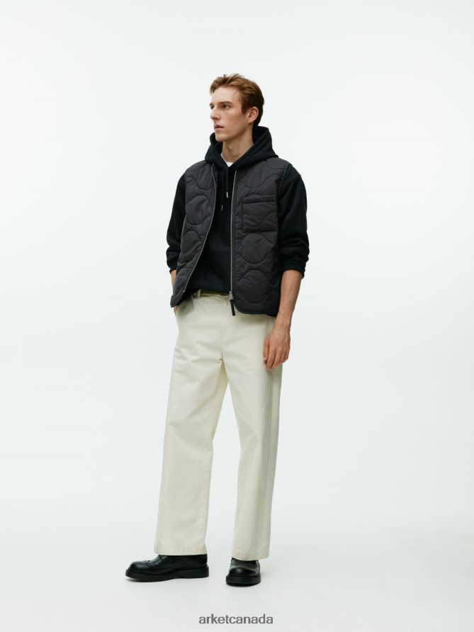 ARKET Clothing 4L826J1160 Black Quilted Liner Vest Men