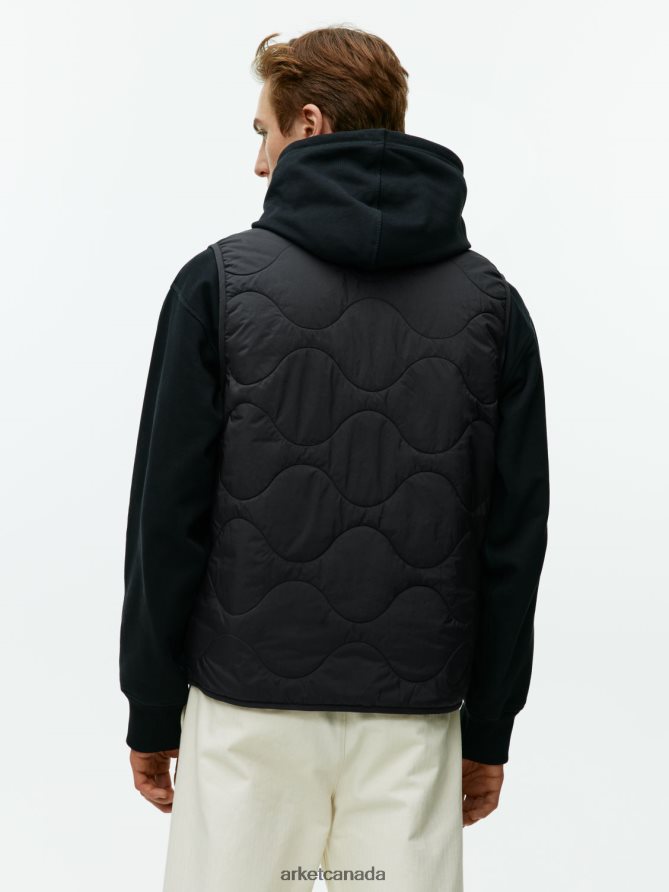 ARKET Clothing 4L826J1160 Black Quilted Liner Vest Men