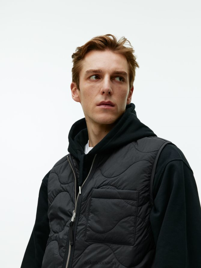 ARKET Clothing 4L826J1160 Black Quilted Liner Vest Men