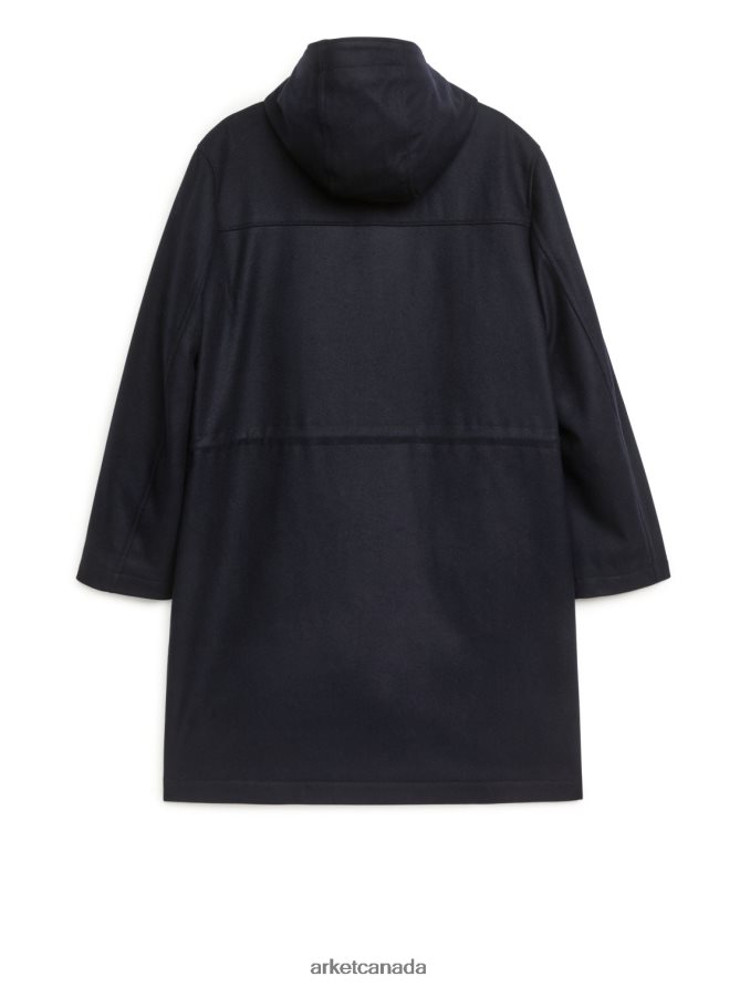 ARKET Clothing 4L826J1162 Dark Blue Wool Parka Men