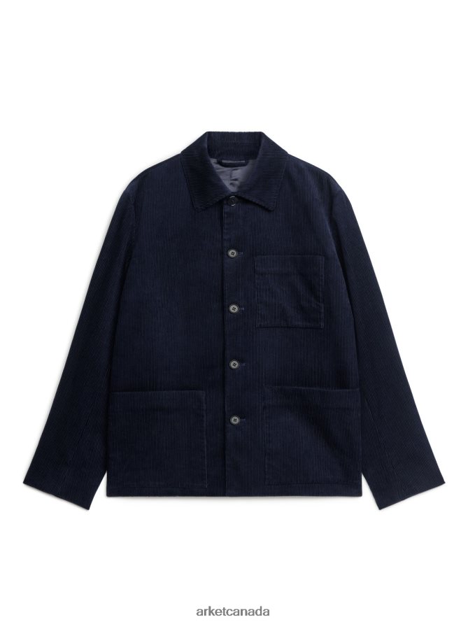 ARKET Clothing 4L826J1168 Dark Blue Corduroy Jacket Men