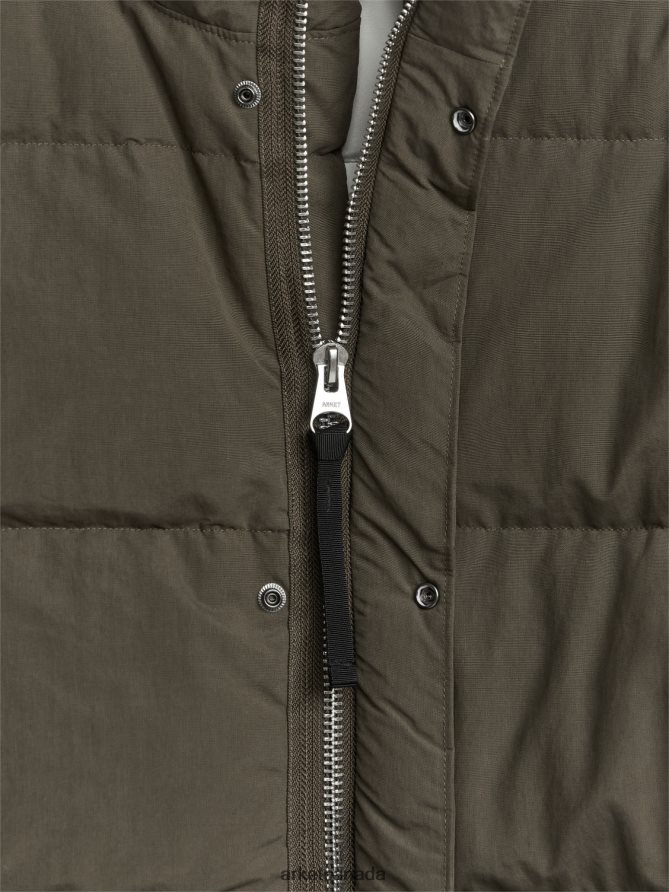 ARKET Clothing 4L826J1169 Khaki Padded Puffer Jacket Men