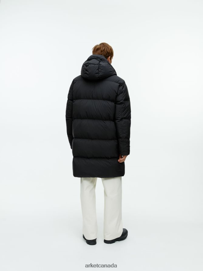 ARKET Clothing 4L826J1171 Black Long Down Puffer Jacket Men