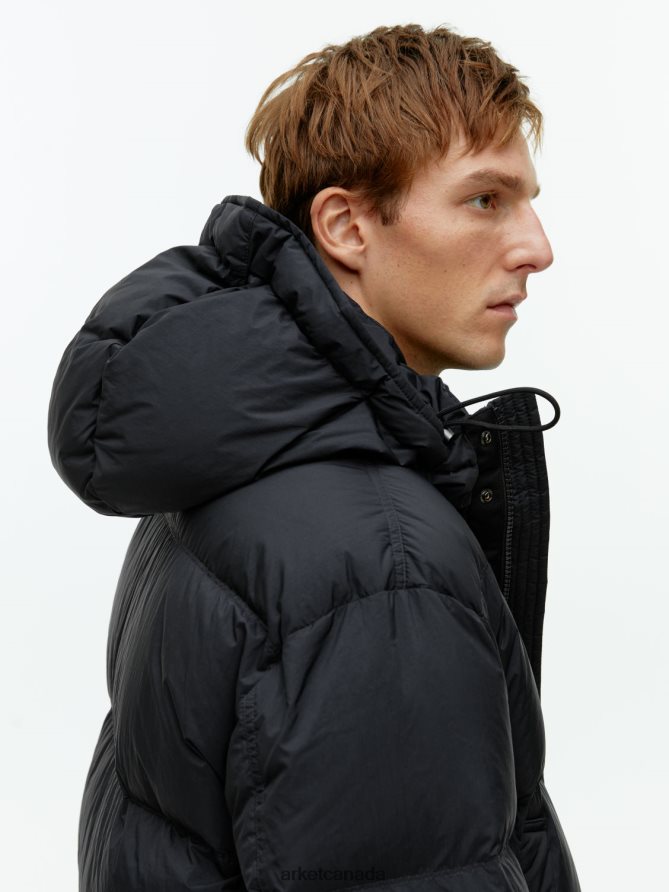 ARKET Clothing 4L826J1171 Black Long Down Puffer Jacket Men