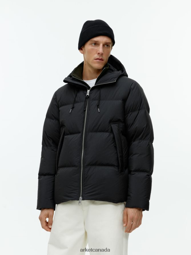 ARKET Clothing 4L826J1172 Black Down Puffer Jacket Men