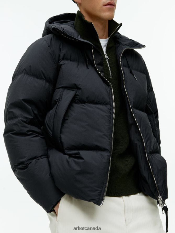 ARKET Clothing 4L826J1172 Black Down Puffer Jacket Men