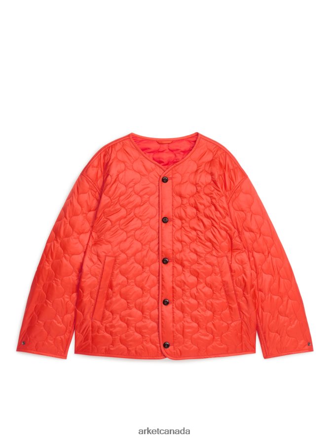 ARKET and MR PORTER Clothing 4L826J1164 Orange Quilted Liner Jacket Men