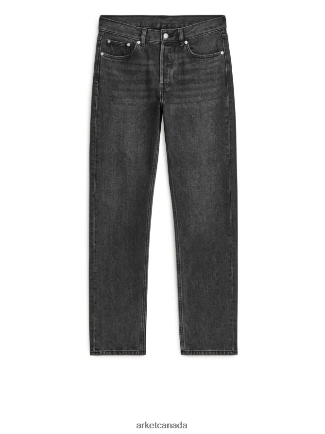 ARKET Clothing 4L826J1097 Washed Black PARK Regular Straight Jeans Men