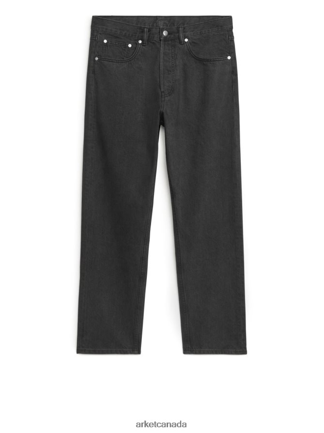 ARKET Clothing 4L826J1099 Washed Black COAST Relaxed Tapered Jeans Men