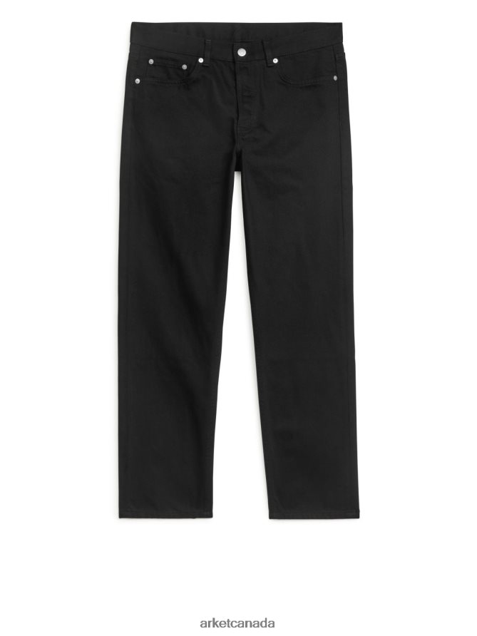ARKET Clothing 4L826J1102 Stay Black PARK CROPPED Regular Straight Jeans Men