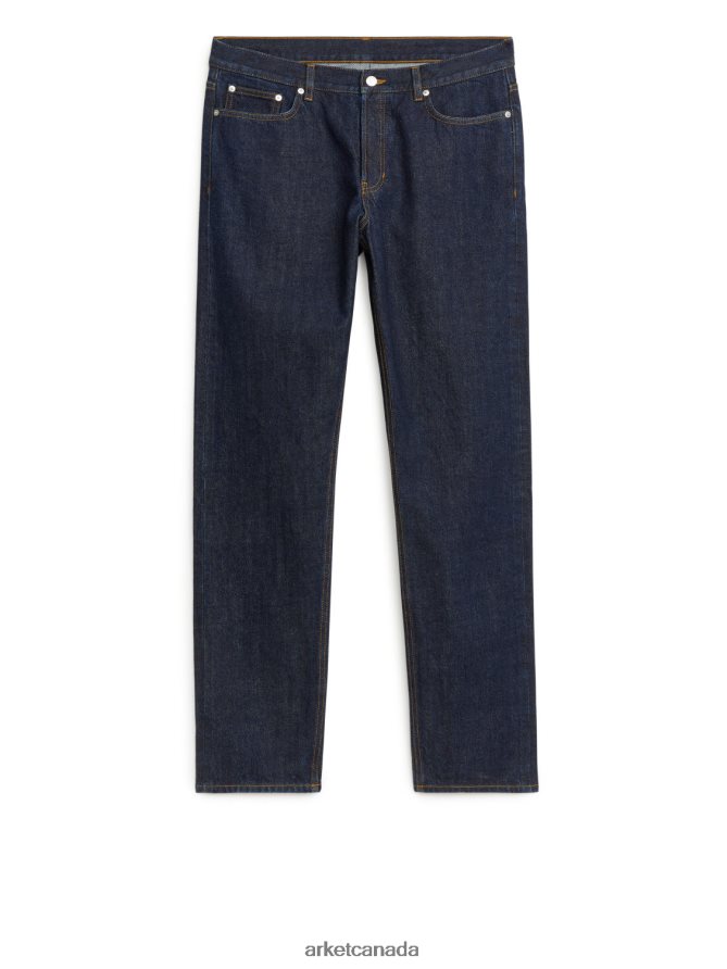 ARKET Clothing 4L826J1104 Rinsed Medium Blue PARK Regular Straight Selvedge Jeans Men