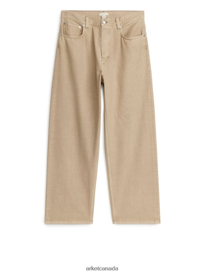 ARKET Clothing 4L826J1110 Beige MIST Wide Jeans Men
