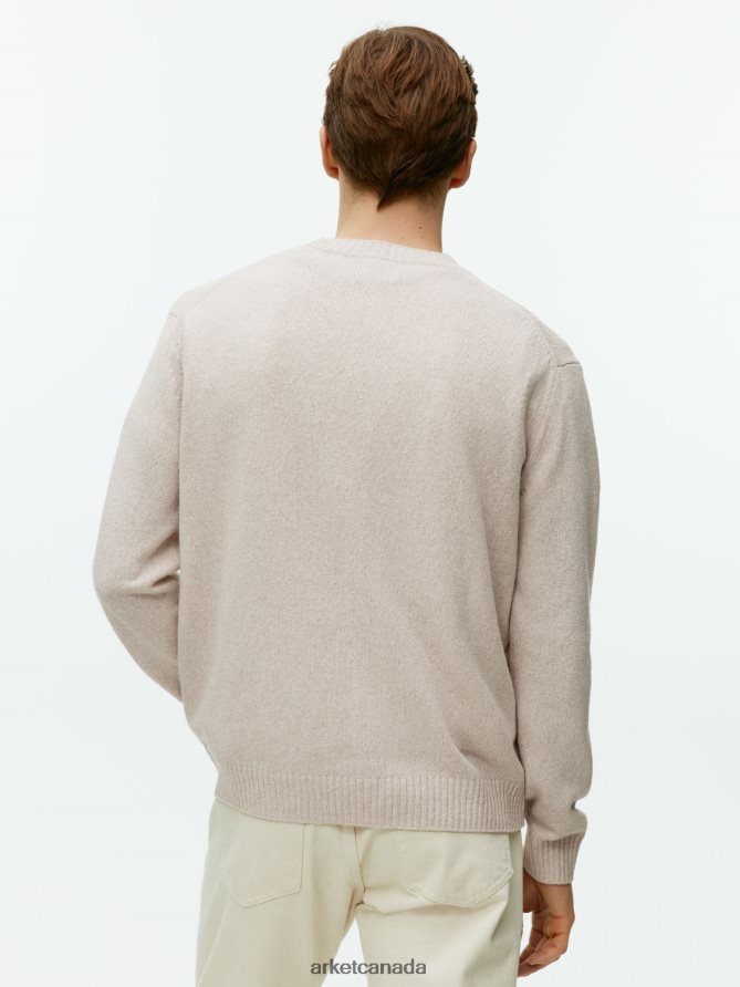 ARKET Clothing 4L826J1177 Light Beige Linen Silk Jumper Men
